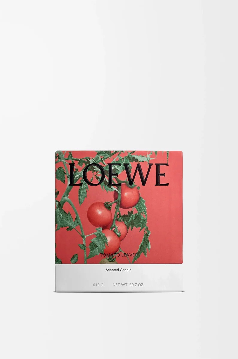 vela mediana de hojas de tomate roja