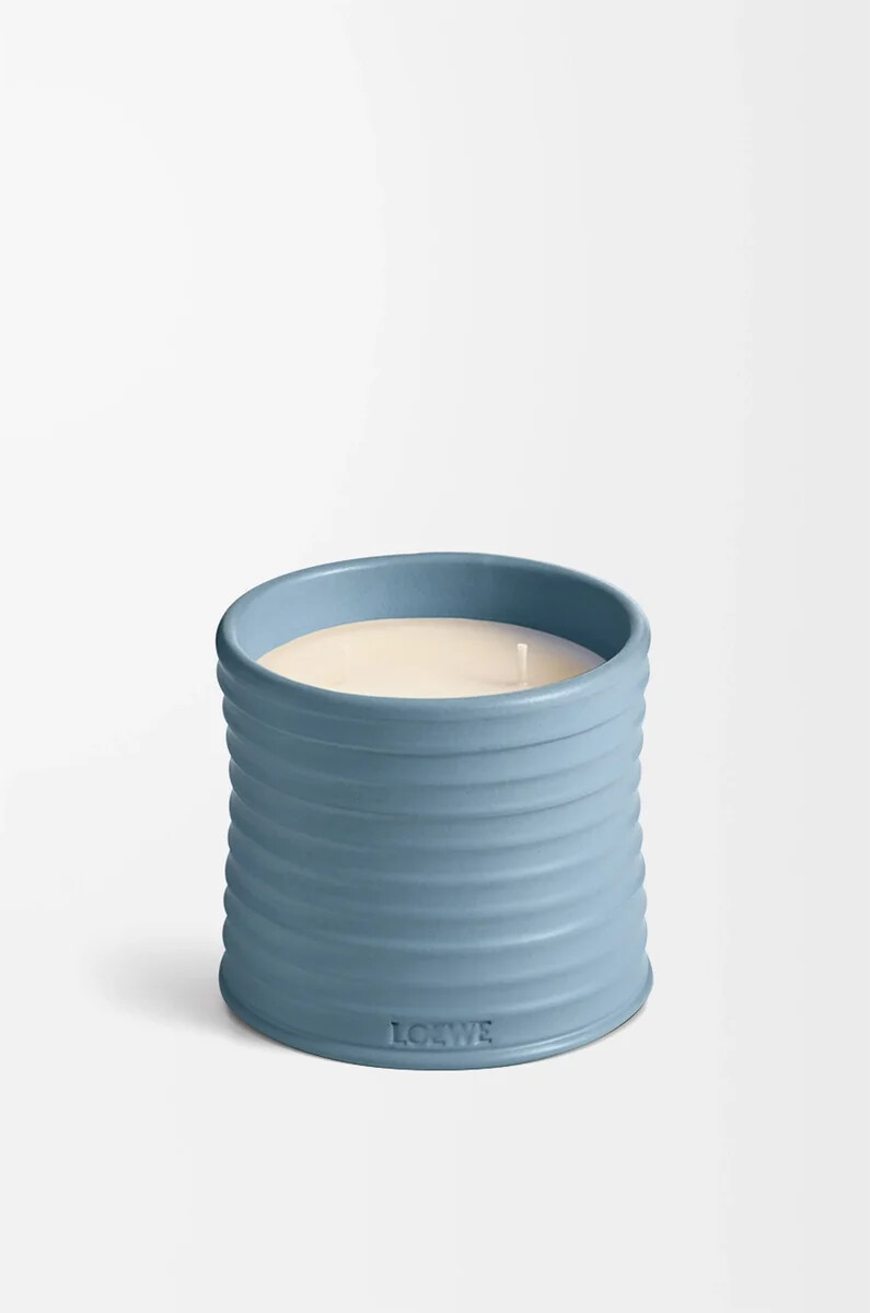 vela mediana de bolas de ciprés azul bebé