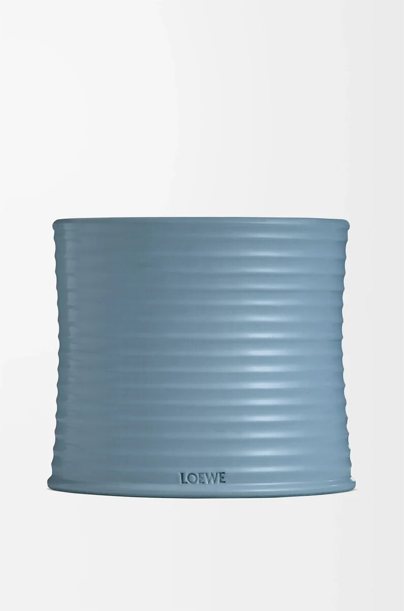 vela grande de bolas de ciprés azul bebé