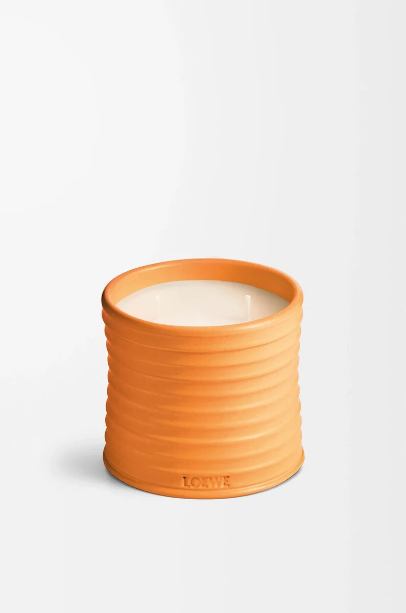 vela mediana de flor de naranja mandarina brillante