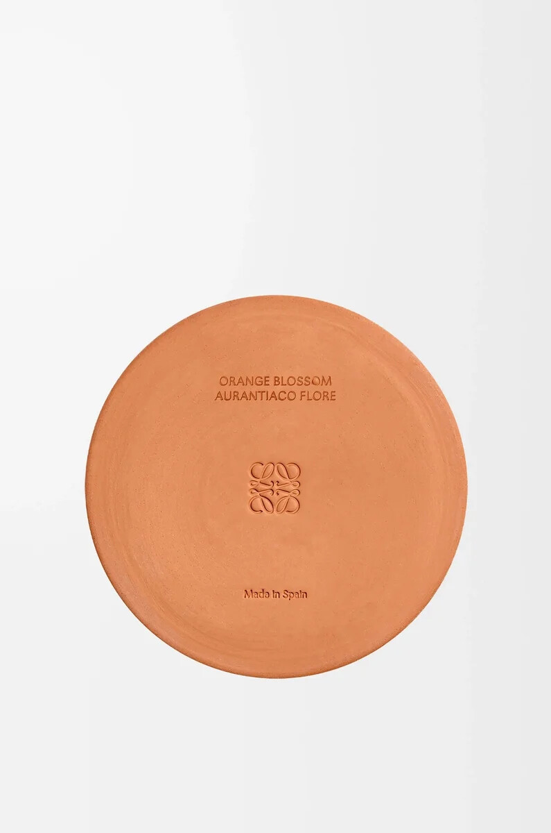 vela grande de flor de naranja mandarina brillante