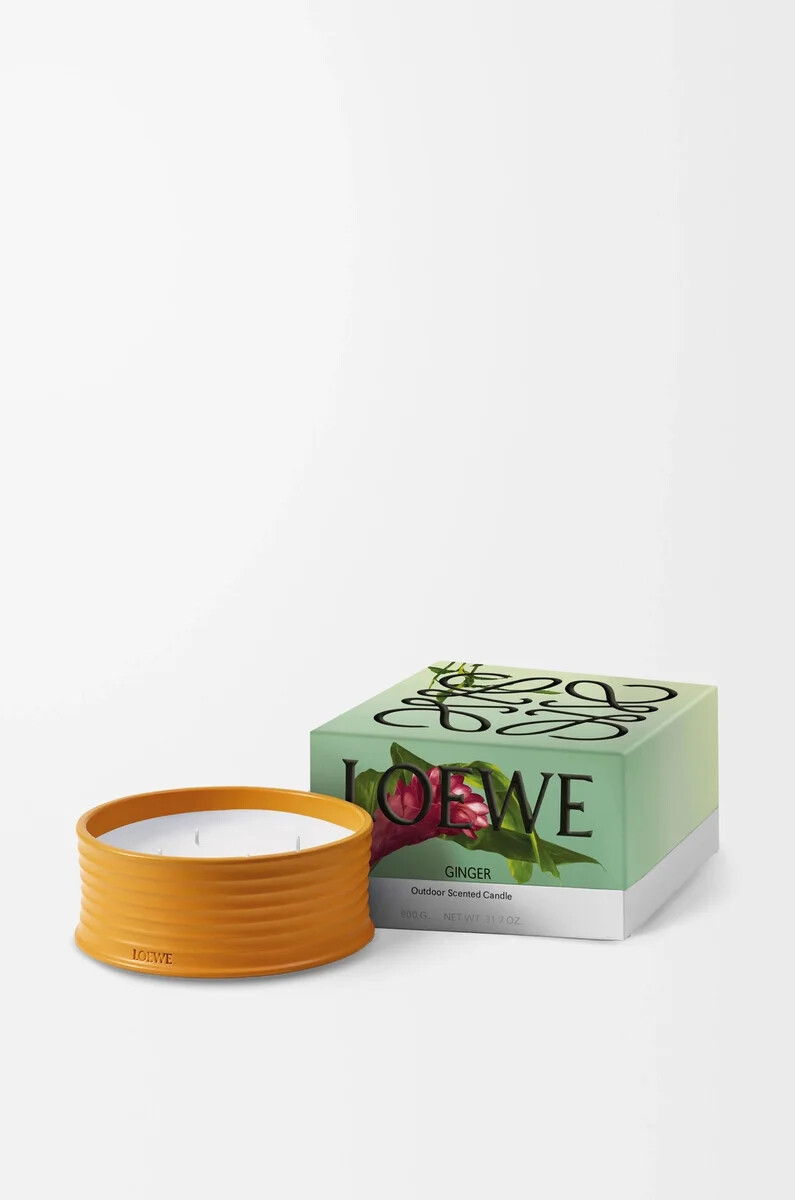 vela de exterior de jengibre y naranja